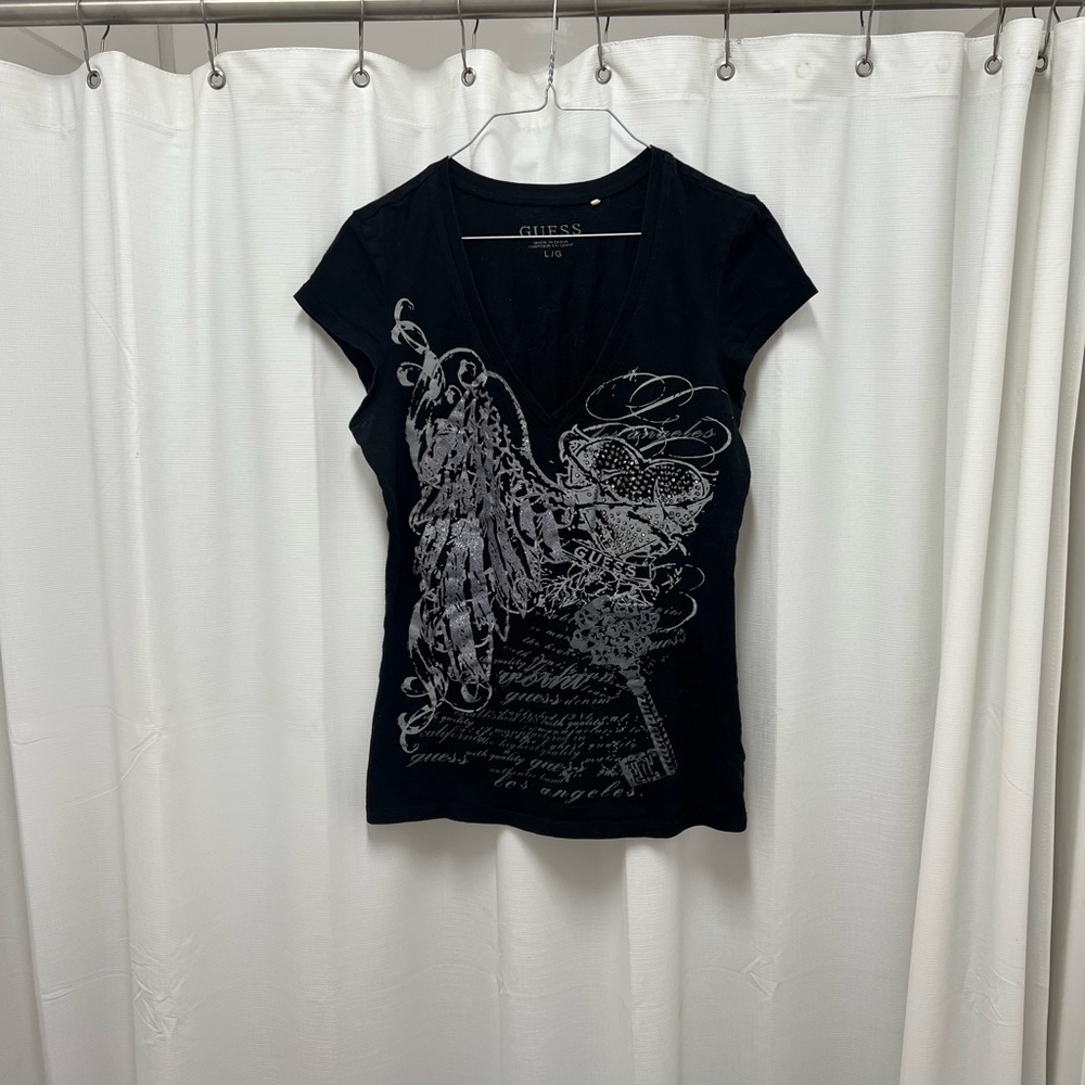 Guess Bedazzled Graphic Tee